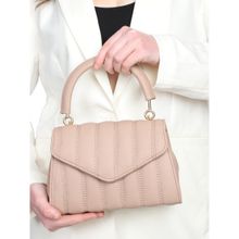 MINI WESST Beige Casual Synthetic Leather Solid Handheld Bag