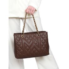 MINI WESST Brown Casual Synthetic Leather Solid Hand Bag
