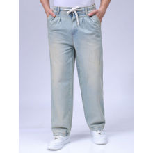 The Indian Garage Co Men Relaxed Fit Solid Mid Rise Denim Jeans Blue