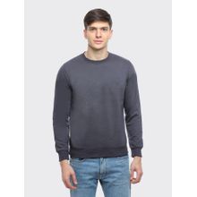 Obaan Men Round Neck Grey Sweatshirt