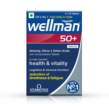 Wellman 50+ UK's No.1 Multivitamin for Men above 50 (Ginseng, Citrus & Amino Acids & Micronutrients)