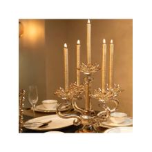 Gloss Champagne Crystal 5-Arm Candle Holder