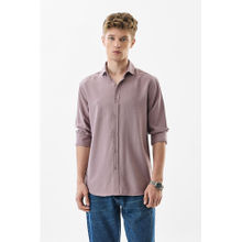 Snitch Slim Fit Plain Mauve Shirt