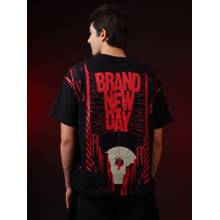 Free Authority Black Marvel Spider-Man Brand New Day Printed Men's Oversized Fit T-Shirt