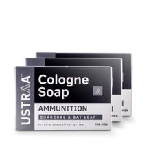 Ustraa Cologne Soap For Men - Ammunition (Set of 3)