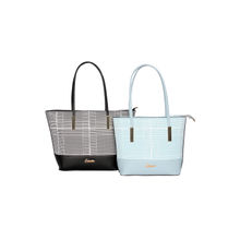 Esbeda Black & Blue Color Graphic Combo Handbag