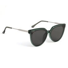 PERKEY Unisex Cat Eye UV Protected Polarized Black Sunglasses - PRKY0014-C2 (58)