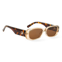 PERKEY Unisex Rectangle UV Protected Polarized Brown Sunglasses - PRKY006-C2 (53)