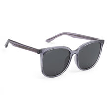 PERKEY Unisex Square UV Protected Polarized Grey Sunglasses - PRKY008-C4 (56)