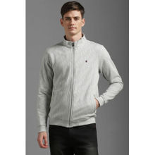 Louis Philippe Men Casual Grey Print Jacket