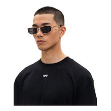 OFF-WHITE Metal Gold Rectangle Sunglass for Unisex-Ow1027760760 (60)