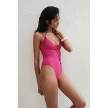 H&M Women Pink Padded-cup High Leg Swimsuit