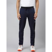 Alcis Men Graphic Navy Blue Soft Touch Athleisure Track Pant