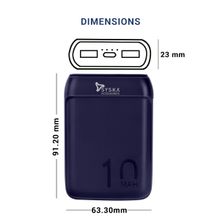 Syska Accessories 10000 Mah Power Bank Pocket Size (blue)