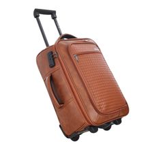 Lavie Sport 45 cms Premium Majestic Bottega Overnighter Laptop Trolley | Duffle Bag (Tan) (Medium)
