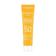 Dot & Key Vitamin C + E Super Bright Sunscreen SPF 50+ PA++++, Water-Light Fluid, Boosts Glow