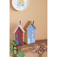 The Wishing Chair Tiny Homes Wooden Paperweight - Blue