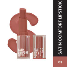 Swiss Beauty Satin Comfort Smooth Glide, Highly Pigmented , Ultra Hydrating Lipstick
