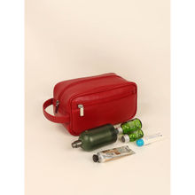 The House Of Ganges Hurst Vegan Leather Toiletry Pouch-Flame (S)