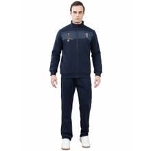 Cantabil Men Blue Printed Track Suit (Set of 2)