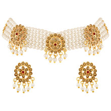 Asmitta Pearl Studded Choker Necklace Set