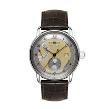 Zeppelin Mens Automatic Watch with Power Reserve Indicator and Leather Strap (M)