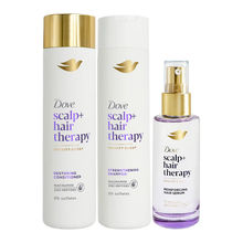 Dove Scalp + Hair Therapy Reinforcing Serum + Sulphate Free Shampoo & Conditioner Combo