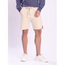 Bene Kleed Men Beige Cotton Solid Shorts
