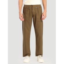 Bene Kleed Men Regular Fit Cotton Slub Khaki Chinos