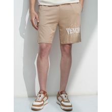 HIGHLANDER Men Nude Cotton Blend Solid Shorts