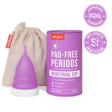 Sirona FDA Approved Reusable Menstrual Cup for Women (Large Size) | Protection for Up to 8-10 Hours