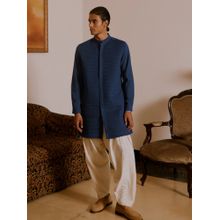 Andamen Regular Fit Men Short Length Pleat Tucks Kurta