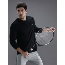 Crocodile Black Solid/Plain Regular Fit T-Shirt