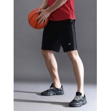 Crocodile Black Solid/Plain Regular Fit Shorts