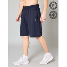 TURNFIT Navy Blue Solid/Plain Regular Fit Shorts