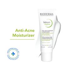 Bioderma Moisturizer Sebium Hydra for Oily, Acne-Prone Skin with Ceramides for 24H Hydration