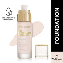 Swiss Beauty High Performance Foundation With Vitamin C & Niacinamide Light-Weight - 01 White Ivory