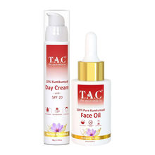 TAC - The Ayurveda Co. 10% Kumkumadi Face Oil & 10% Kumkumadi Day Cream SPF 20 For Glowing Skin