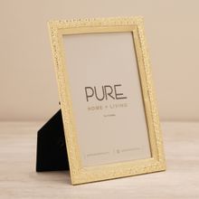 Pure Home + Living Gold Plated Textured Metal Photo Frame - Small