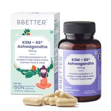 BBETTER Veda Ksm 66 Ashwagandha 600mg Vegetarian Capsules