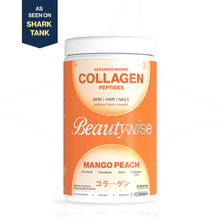 Beautywise Advanced Marine Collagen Anti-Aging Powder- Glutathione, HA & Biotin- Mango-Peach