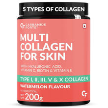 Carbamide Forte Multi Collagen for Skin Type I, II, III, V & X Powder - Watermelon