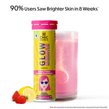 Chicnutrix Glow - Glutathione & Vitamin C Tablets - Skin Radiance & Glow - Strawberry Lemon Flvaour