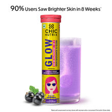 Chicnutrix Glow - Japanese Glutathione & Vit. C Skin Brightening Tablets And Blackcurrant Flavour