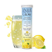 Inja Glow Liposomal Glutathione Drop, Fizz & Drink Effervescent Tablets - Lemon
