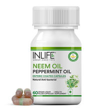 Inlife Neem Oil With Peppermint Oil For Digestive Health & Skin, Hair Care Supplement Capsules