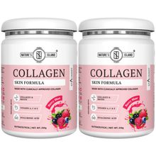 Nature's Island Collagen Skin Formula For Glow, Anti-aging And Healthy Hair - Berry Blast- Pack Of 2