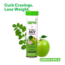 Oziva ACV Moringa To Control Cravings, Apple Cider Vinegar, No Maltodextrin (Green Apple)