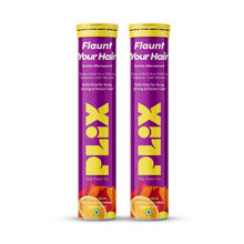 Plix Heavenly Hair With Natural Biotin Tablets - Orange Flavour - Pack of 2