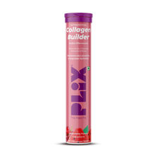 Plix Collagen Builder Bubbly Effervescent Tablets Vitamin C & E for Hydrated Skin & Anti-Aging